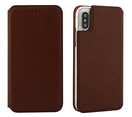 Brown Leather Flip Cover Cell Phone Case Apple iPhone X Case