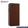 Custom Color Card Slot Flip Leather Phone Case for iPhone X