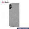 Dustproof Fabric Card Slot Flip Cover Phone Case iPhone X Case